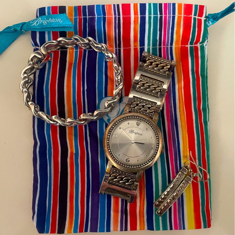 BRIGHTON set: watch, bangle & earrings